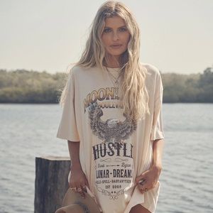 Spell | Cult Tee Dress in White | XL